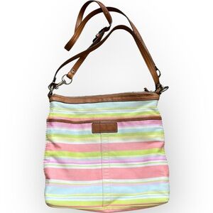Coach Multicolor Striped Shoulder Bag